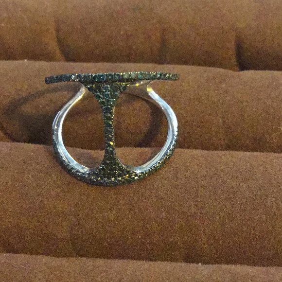 Exotic Blue Diamond ring - Picture 2 of 2